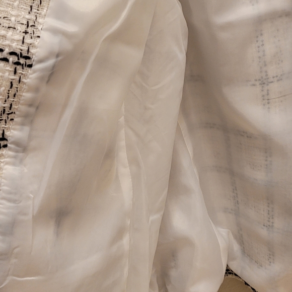 NWT Annie klein suit jacket white & black plaid w/silver sparkles size XL - Picture 8 of 9